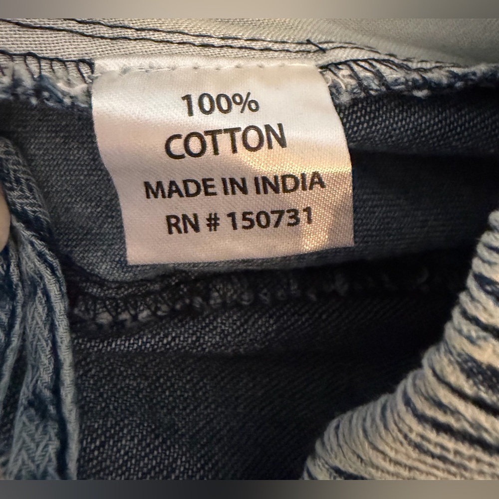 ✨ Young Threads Patchwork Wide Leg Pants Boho Tie… - image 6